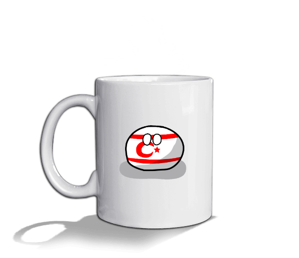 Tisho - COUNTRYBALL K.K.T.C. KIBRIS CYPRUS - NORTHERN CYPRUS BASKILI ÇAY-KAHVE FİNCAN KUPA MUG BARDAK Beyaz Kupa Bardak