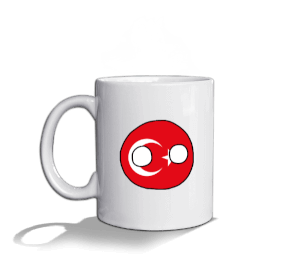 COUNTRYBALL TÜRKİYE TURKEY BASKILI ÇAY-KAHVE FİNCAN KUPA MUG Beyaz Kupa Bardak - Thumbnail