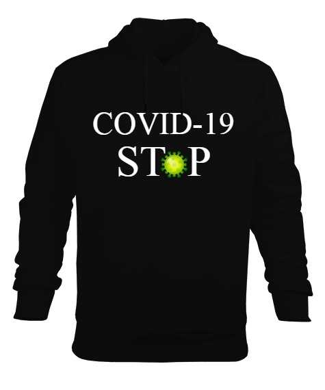 Tisho - COVID-19 Erkek Kapüşonlu Hoodie Sweatshirt