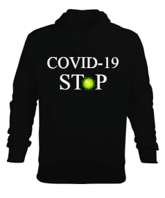 COVID-19 Erkek Kapüşonlu Hoodie Sweatshirt