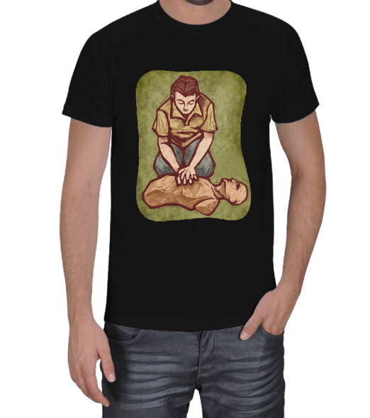 Tisho - CPR Tasarımlı Erkek Tişört