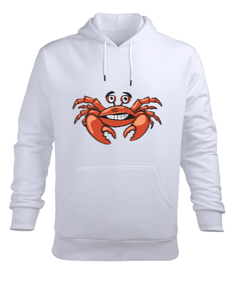Tisho - Crab desenli Erkek Kapüşonlu Hoodie Sweatshirt