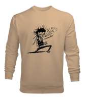 Crazy Zombie - Çılgın Zombi Camel Erkek Sweatshirt - Tisho
