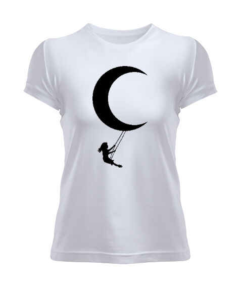 Tisho - Crescent Beyaz Kadın Tişört