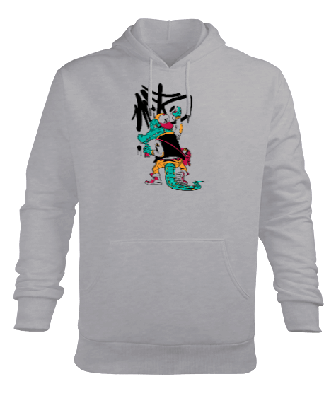 Tisho - Crocodile Grafitti Erkek Kapüşonlu Hoodie Sweatshirt