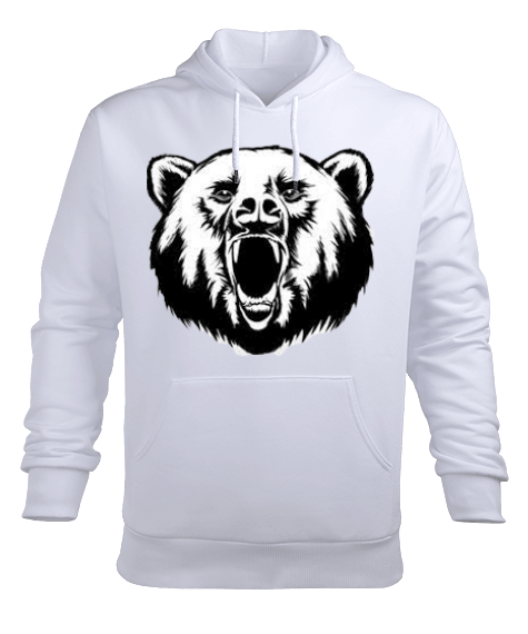 Tisho - Crow Crow Karelian Bear Erkek Kapüşonlu Hoodie Sweatshirt