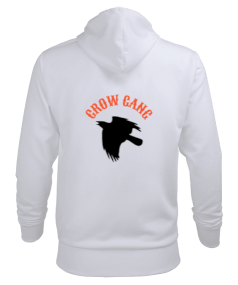 Crow Gang Baskılı Sweatshirt Erkek Kapüşonlu Hoodie Sweatshirt - Thumbnail
