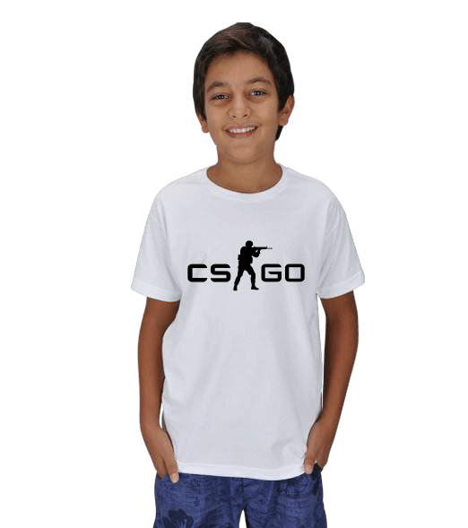 Tisho - CS GO Beyaz Renk Çocuk Unisex