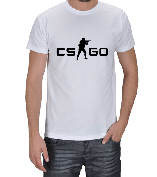 Tisho - CS GO Beyaz Renk Erkek Tişört