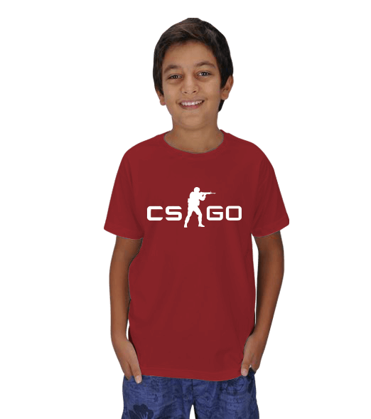 Tisho - CS GO Kırmızı Renk2 Çocuk Unisex