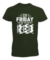 Cuma Günü - Friday Haki Yeşili Erkek Tişört - Tisho