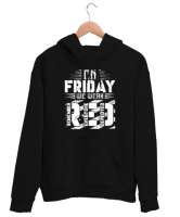 Cuma Günü - Friday Siyah Unisex Kapşonlu Sweatshirt - Tisho
