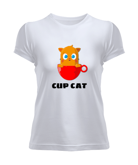 CUP CAT Kadın Tişört