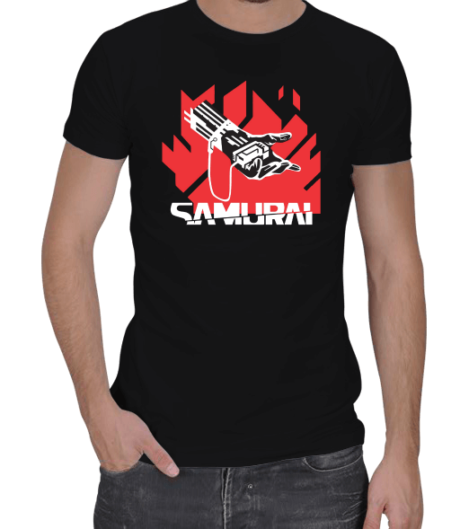 Tisho - Cyberpunk 2077 SAMURAI Erkek Regular Kesim Tişört