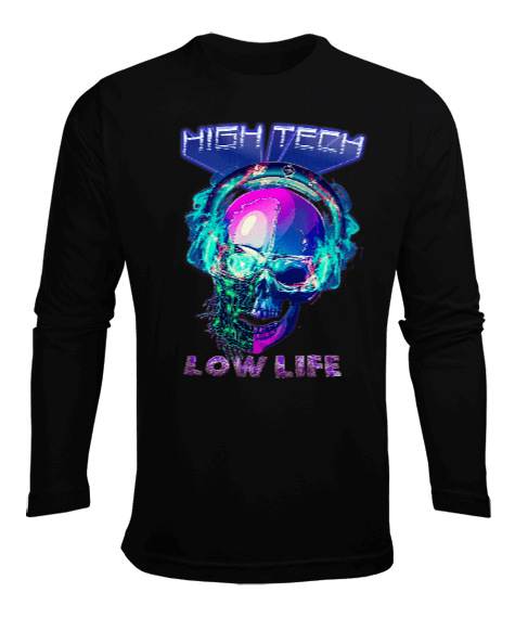 Tisho - Cyberpunk - High Tech Low Life Erkek Uzun Kol Yazlık Tişört