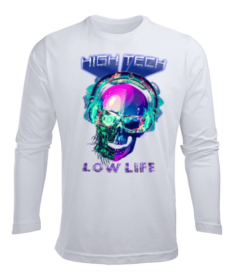Tisho - Cyberpunk - High Tech Low Life Erkek Uzun Kol Yazlık Tişört
