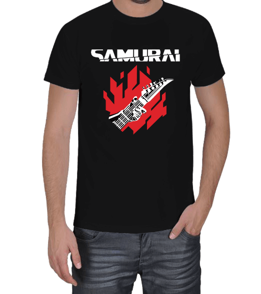 Tisho - Cyberpunk Samurai Johnny Silverhand T-Shirt Erkek Tişört