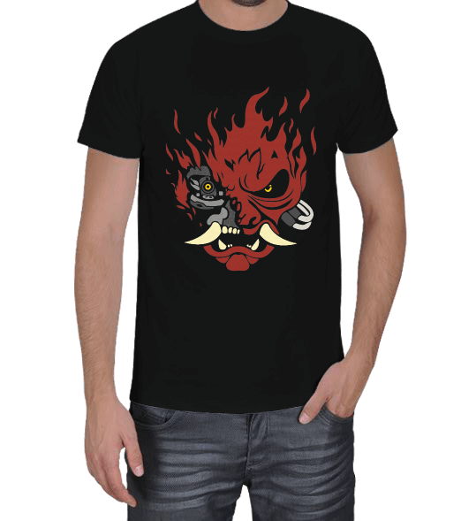 Tisho - Cyberpunk Samurai T-Shirt Erkek Tişört