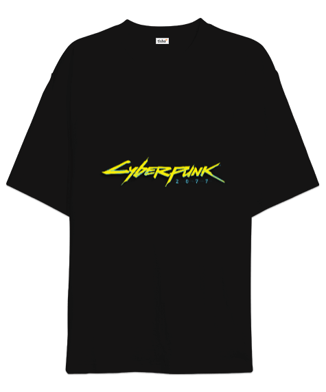 Tisho - Cyberpunk yazılı Oversize Unisex Tişört