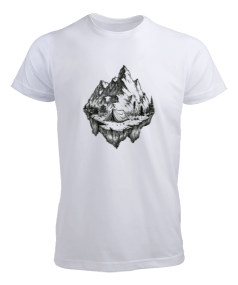 Tisho - Dağ kamp tasarımı Erkek Tişört