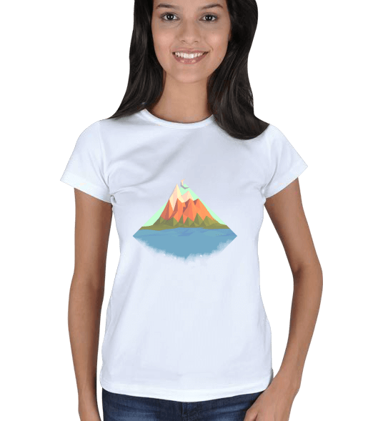 Tisho - Dağ Minimalist Kadın Tişört