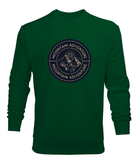Tisho - Dağ ve Macera Özel Kampçı ve Dağcı Tasarımı Çimen Yeşili Erkek Sweatshirt