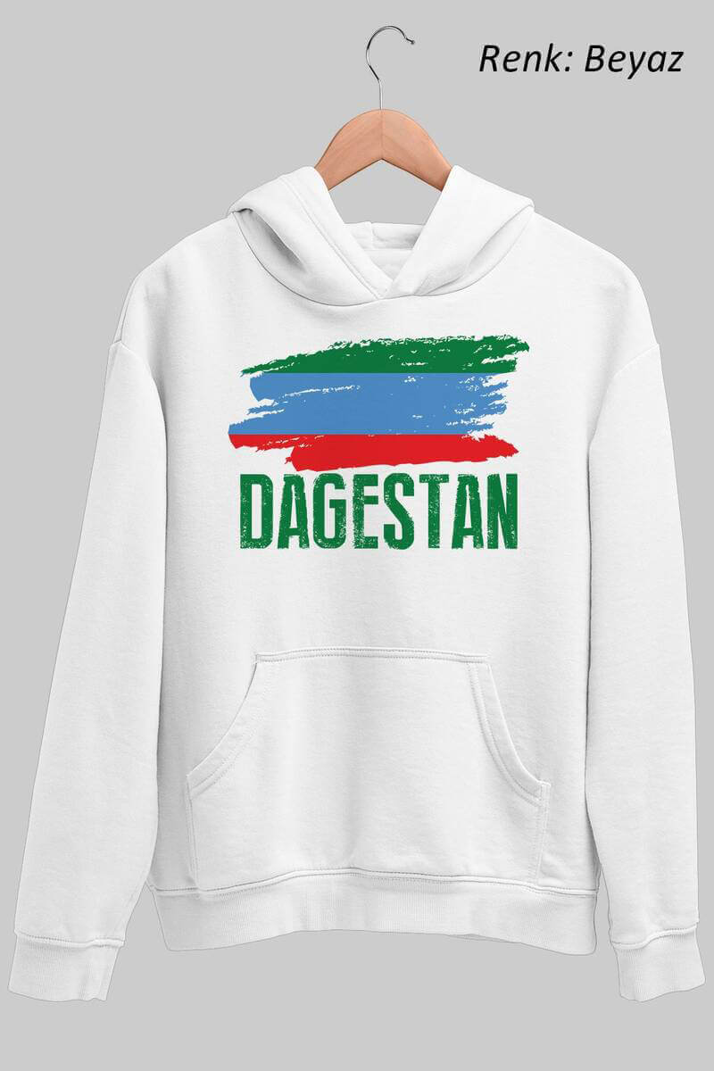 Tisho - Dagestan Bayrağı Kafkas Unisex Kapüşonlu Sweatshirt