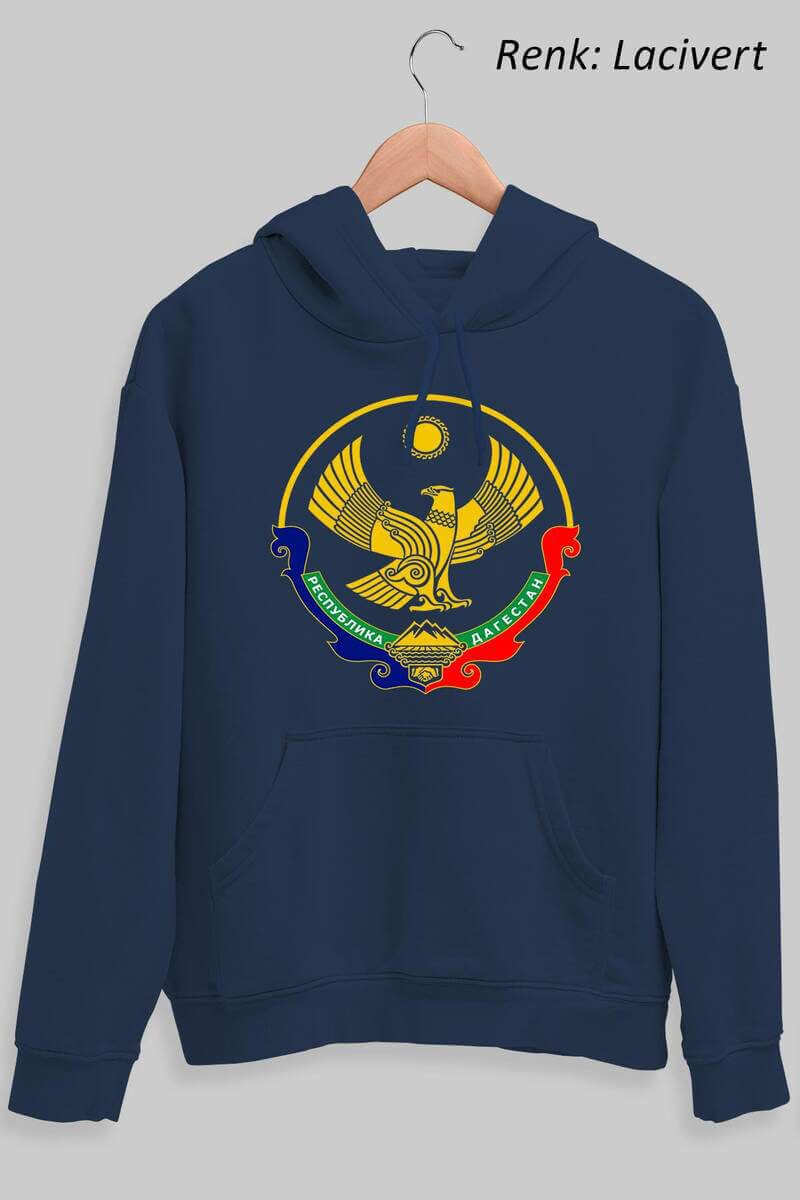 Tisho - Dagestan Logo Kafkas Unisex Kapüşonlu Sweatshirt