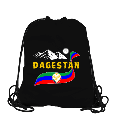 Tisho - Dağıstan bayrağı,Dağıstan logosu. Büzgülü Spor Çanta