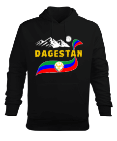 Dağıstan bayrağı,Dağıstan logosu. Erkek Kapüşonlu Hoodie Sweatshirt - Tisho