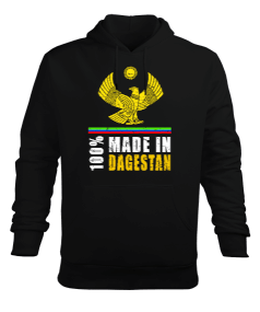 Dağıstan bayrağı,Dağıstan logosu. Erkek Kapüşonlu Hoodie Sweatshirt - Tisho