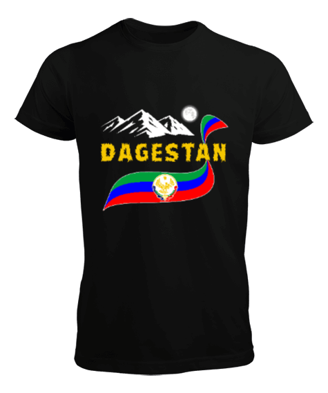 Tisho - Dağıstan bayrağı,Dağıstan logosu. Erkek Tişört