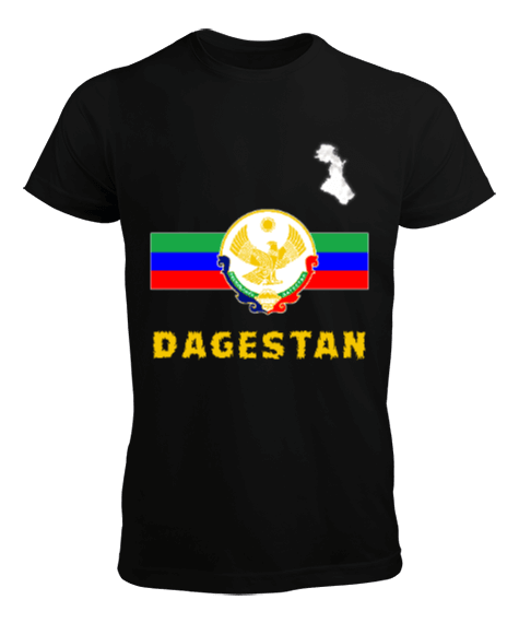 Tisho - Dağıstan bayrağı,Dağıstan logosu. Erkek Tişört