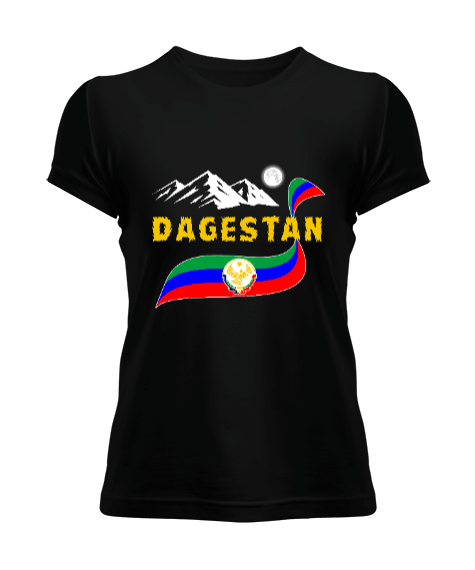Dağıstan bayrağı,Dağıstan logosu. Kadın Tişört - Tisho