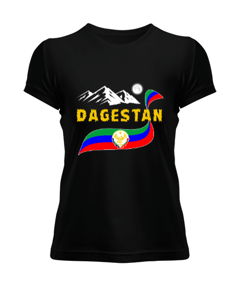 Tisho - Dağıstan bayrağı,Dağıstan logosu. Kadın Tişört