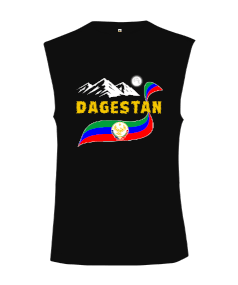 Dağıstan bayrağı,Dağıstan logosu. Kesik Kol Unisex Tişört - Tisho