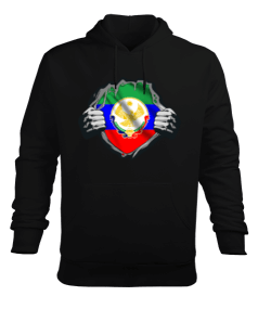 Dağıstan,Dağıstan bayrağı,Dağıstan logosu. Erkek Kapüşonlu Hoodie Sweatshirt - Tisho