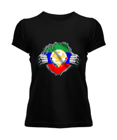 Dağıstan,Dağıstan bayrağı,Dağıstan logosu. Kadın Tişört - Tisho