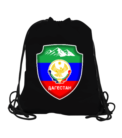 Tisho - Dağıstan,Kafkas,Dağıstan Bayrağı,Dağıstan logosu. Büzgülü Spor Çanta