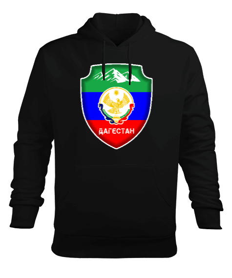 Dağıstan,Kafkas,Dağıstan Bayrağı,Dağıstan logosu. Erkek Kapüşonlu Hoodie Sweatshirt - Tisho