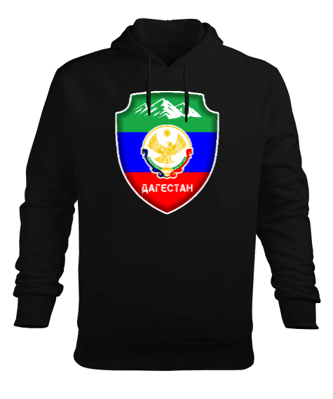 Tisho - Dağıstan,Kafkas,Dağıstan Bayrağı,Dağıstan logosu. Erkek Kapüşonlu Hoodie Sweatshirt