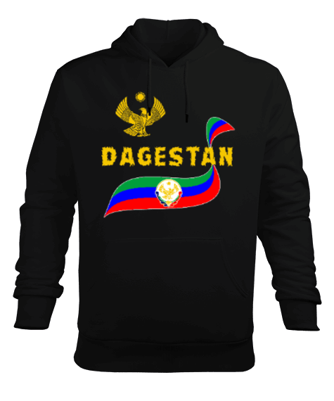 Tisho - Dağıstan,Kafkas,Dağıstan Bayrağı,Dağıstan logosu. Erkek Kapüşonlu Hoodie Sweatshirt