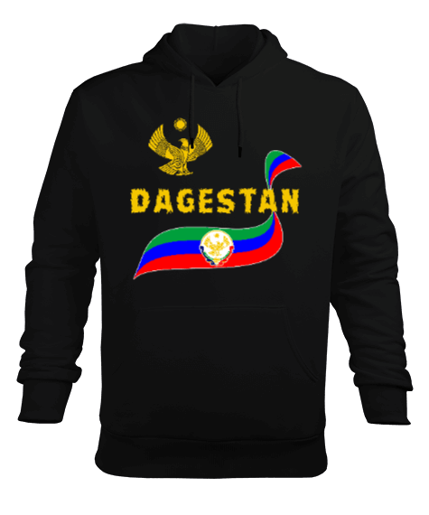 Dağıstan,Kafkas,Dağıstan Bayrağı,Dağıstan logosu. Erkek Kapüşonlu Hoodie Sweatshirt - Tisho