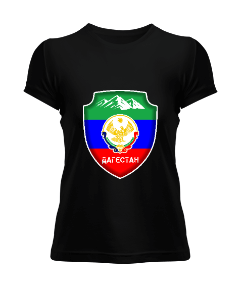 Tisho - Dağıstan,Kafkas,Dağıstan Bayrağı,Dağıstan logosu. Kadın Tişört