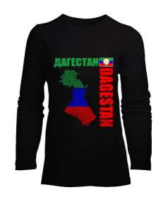 Dağıstan,Kafkas,Dağıstan Bayrağı,Dağıstan logosu. Kadın Uzun Kol Tişört - Tisho