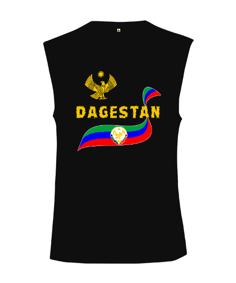 Tisho - Dağıstan,Kafkas,Dağıstan Bayrağı,Dağıstan logosu. Kesik Kol Unisex Tişört