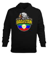 Dağıstan,Kafkas,Dağıstan Bayrağı,Dağıstan logosu. Siyah Erkek Kapüşonlu Hoodie Sweatshirt - Tisho