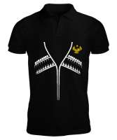 Dağıstan,Kafkas,Dağıstan Bayrağı,Dağıstan logosu. Siyah Erkek Kısa Kol Polo Yaka - Tisho