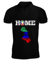 Dağıstan,Kafkas,Dağıstan Bayrağı,Dağıstan logosu. Siyah Erkek Kısa Kol Polo Yaka - Tisho