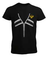 Dağıstan,Kafkas,Dağıstan Bayrağı,Dağıstan logosu. Siyah Erkek Tişört - Tisho